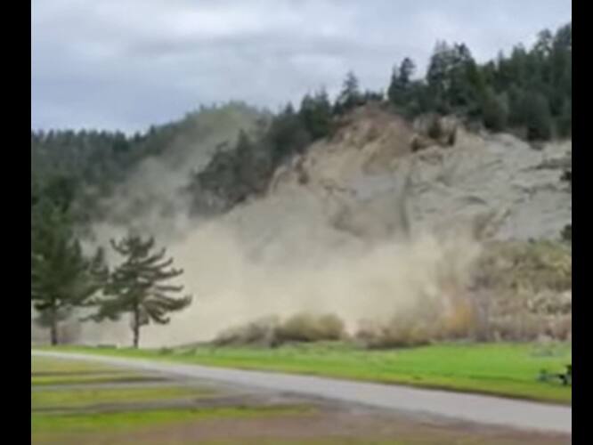 Video shows landslide during 6.2 Humboldt County quake