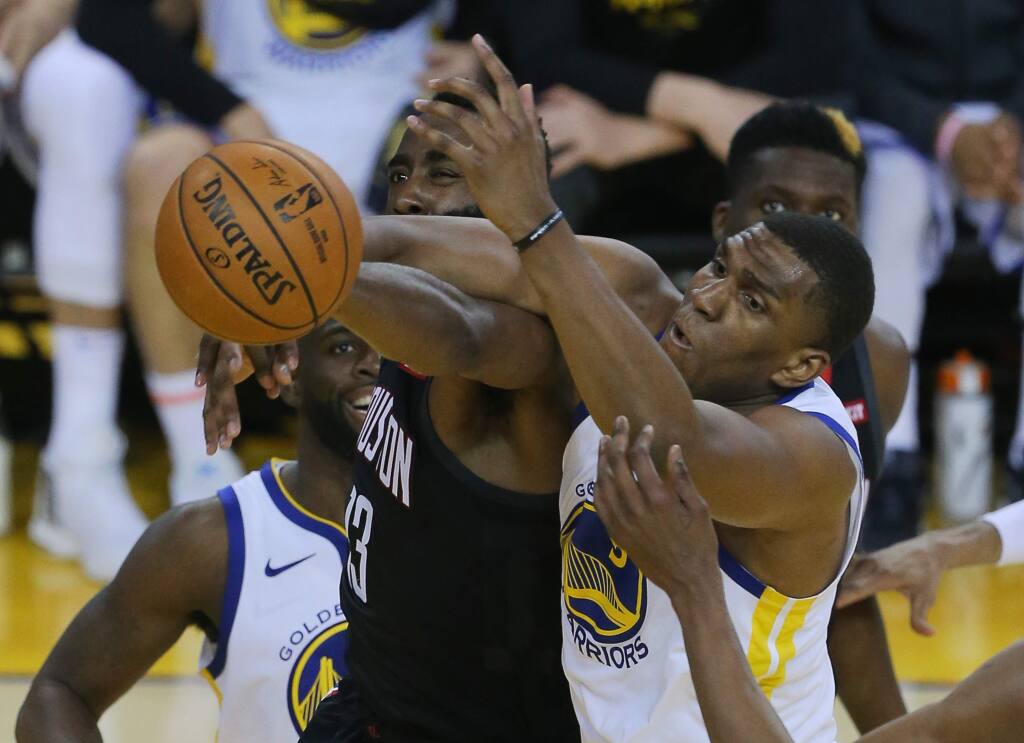 James Harden can't stop dunking on Draymond Green 