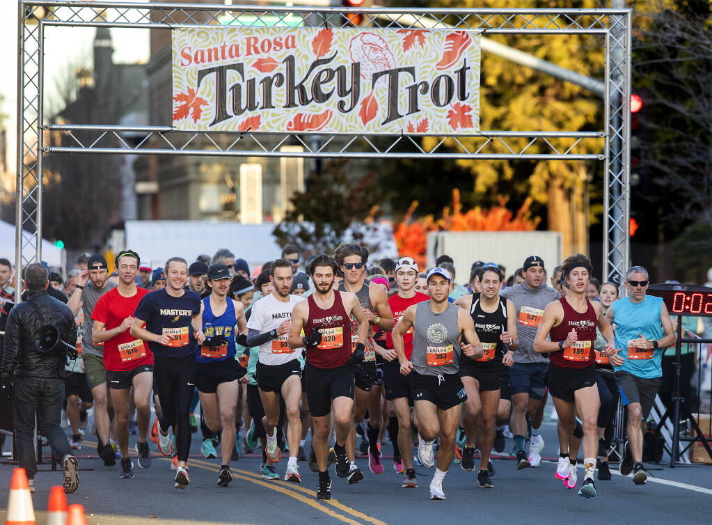Inaugural Santa Rosa Turkey Trot 5k attracts hundreds
