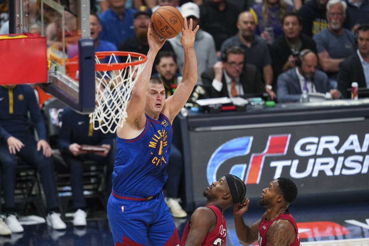 NBA Finals: Nikola Jokić's historic triple-double leads Nuggets to dominant  Game 3 win over Heat