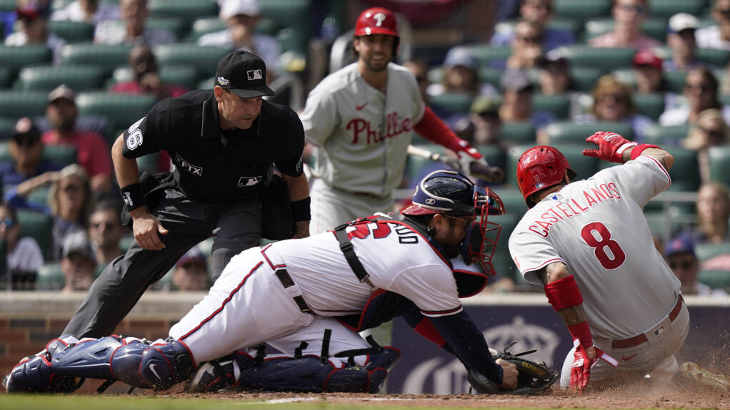 Nick Castellanos etches name in MLB history books as Phillies take down  Braves in NLDS