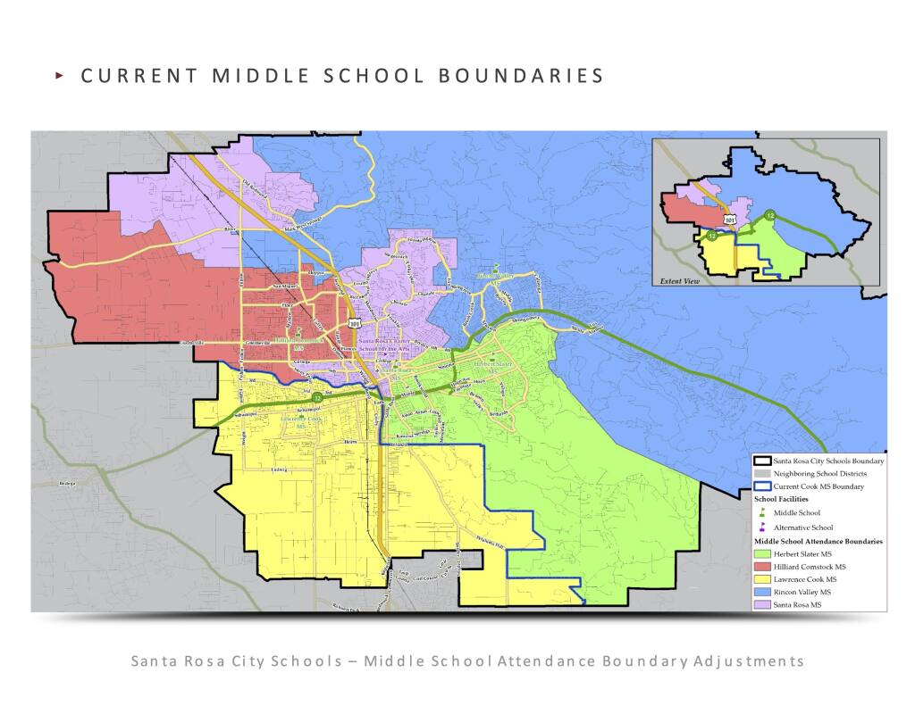 Santa Rosa Schools seeking input on new middle school attendance boundaries