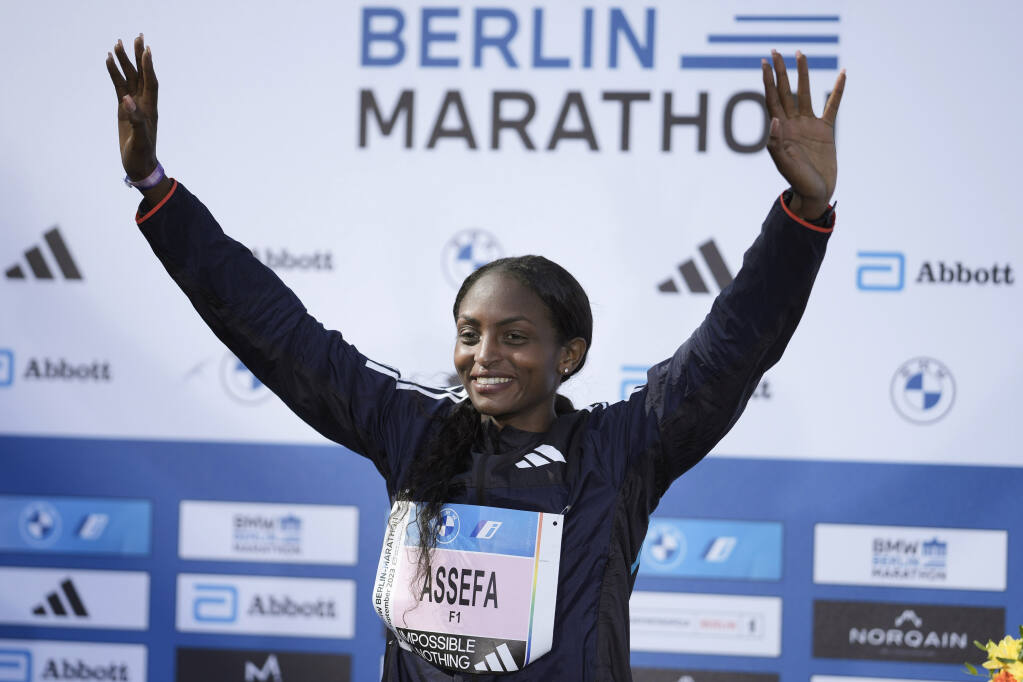 Women's marathon world record shattered by Ethiopian Tigst Assefa