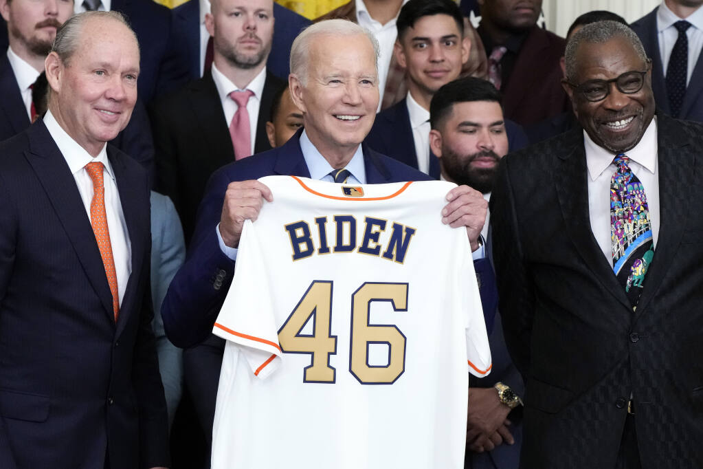 President Biden hosts Astros, says he can relate to Dusty Baker, oldest  manager to win World Series