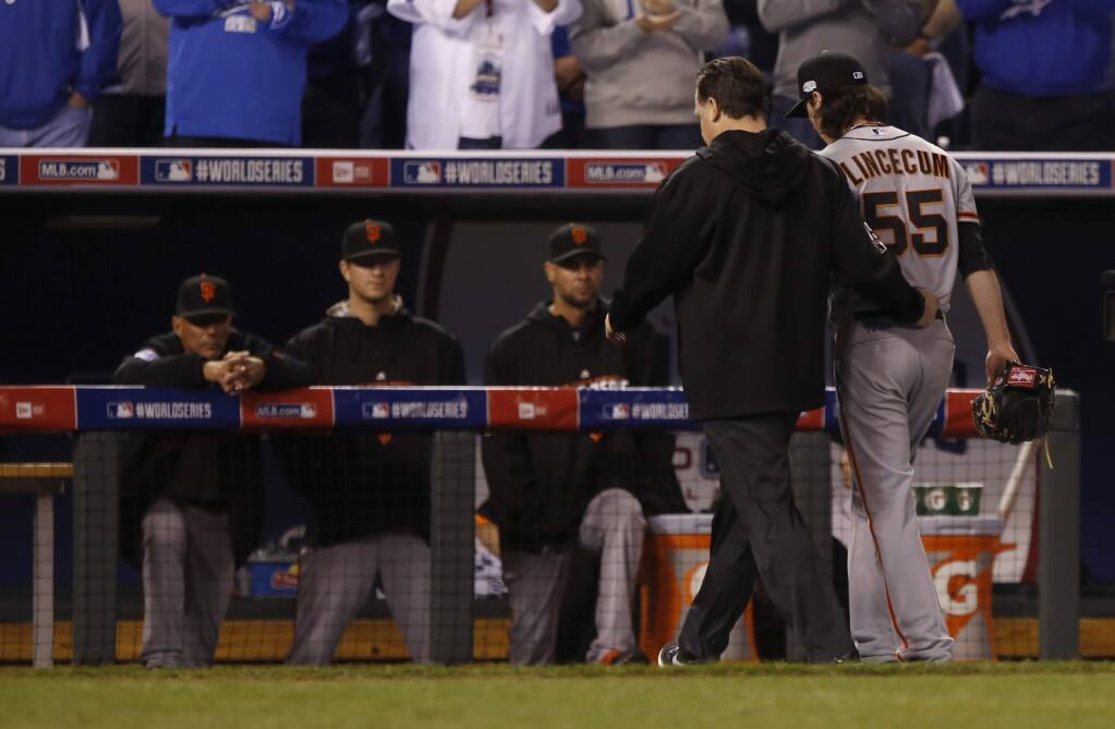 World Series notebook: Missing man Tim Lincecum returns, for just a while