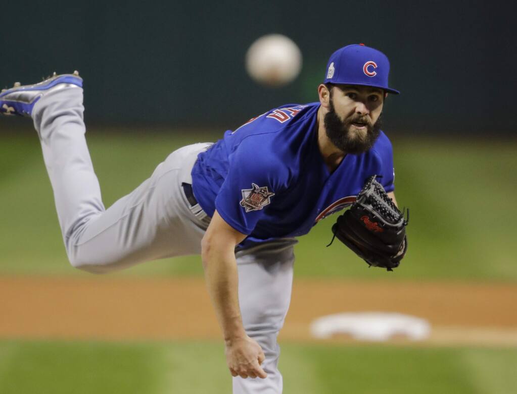Arrieta beats former team, pitches Cubs over Orioles