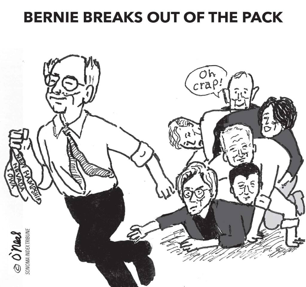 breaking from the pack cartoon