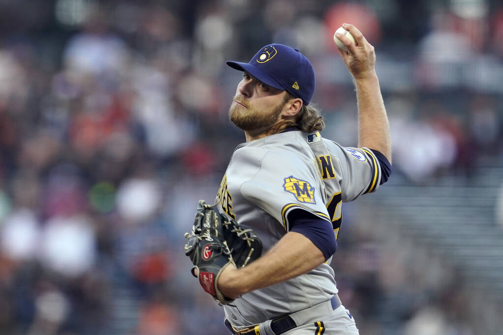 Corbin Burnes on a no-hit job by the bullpen in Game 6 of NLCS