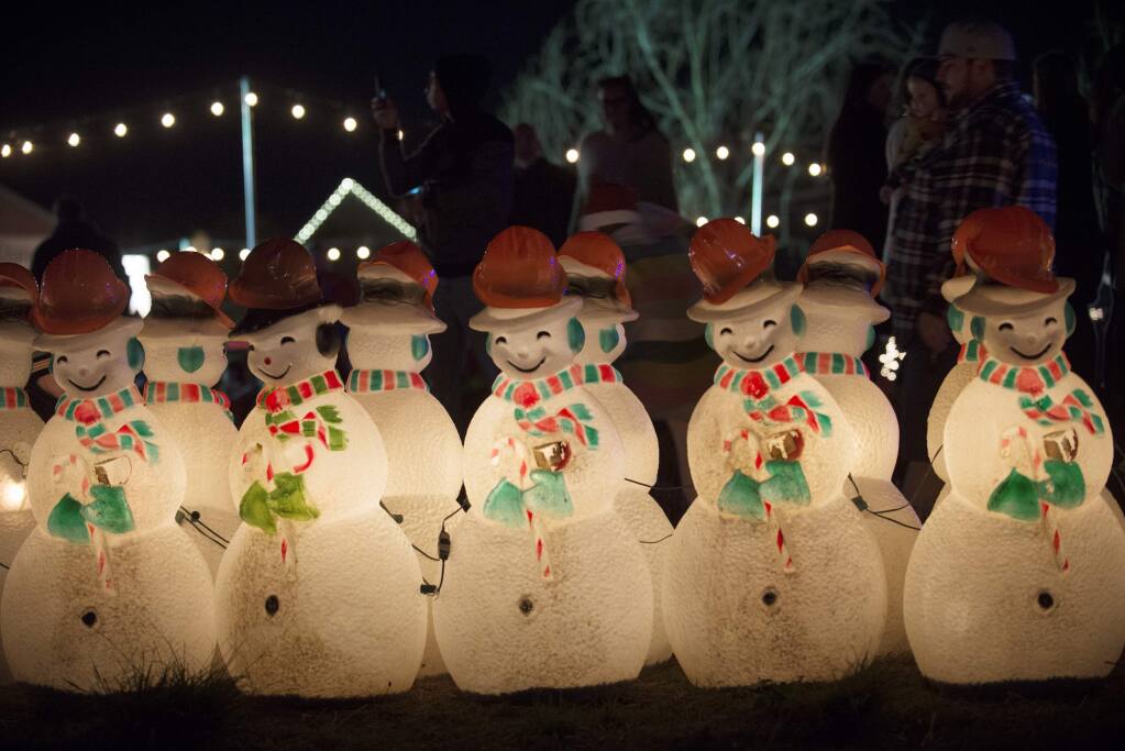Lighting of the Snowmen at Cornerstone Sonoma