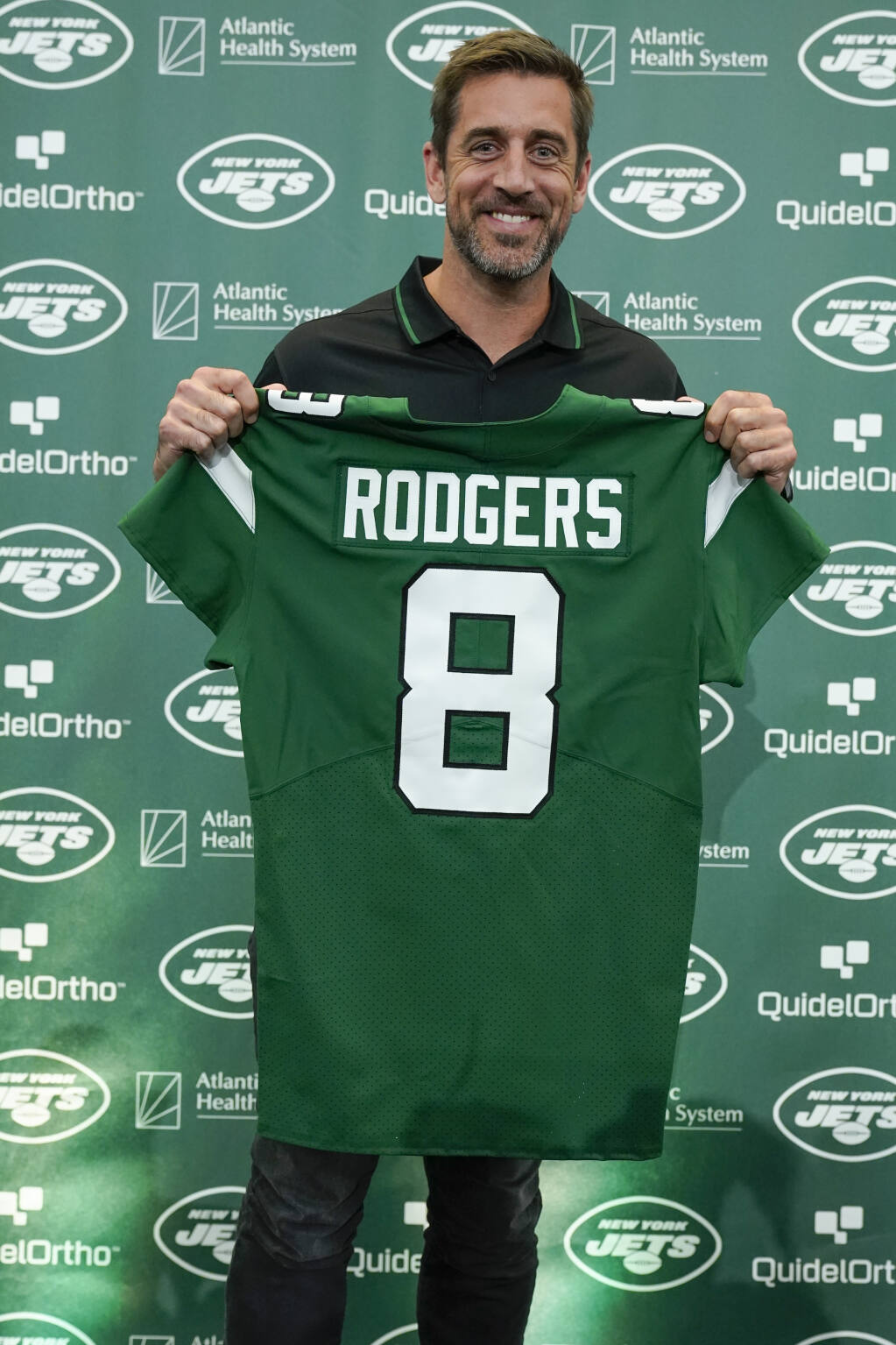 Aaron Rodgers' No. 8 New York Jets jersey now available at