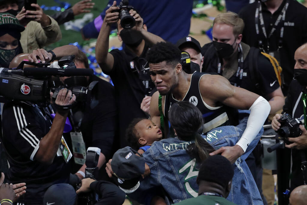 NBA Finals: Giannis Antetokounmpo named MVP after 50-point Game 6