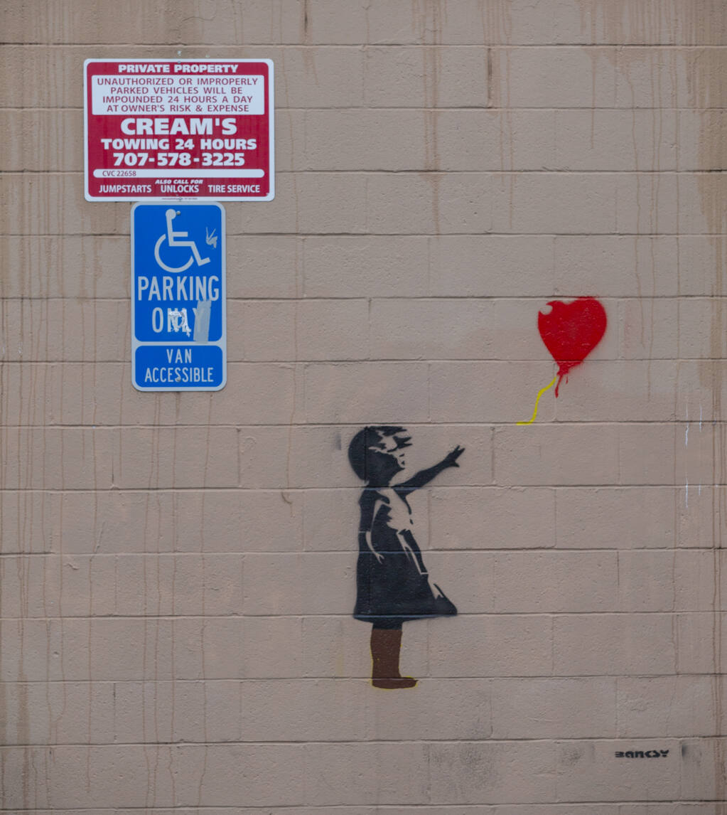 Is renowned artist Banksy responsible for street art that suddenly appeared  in Windsor?