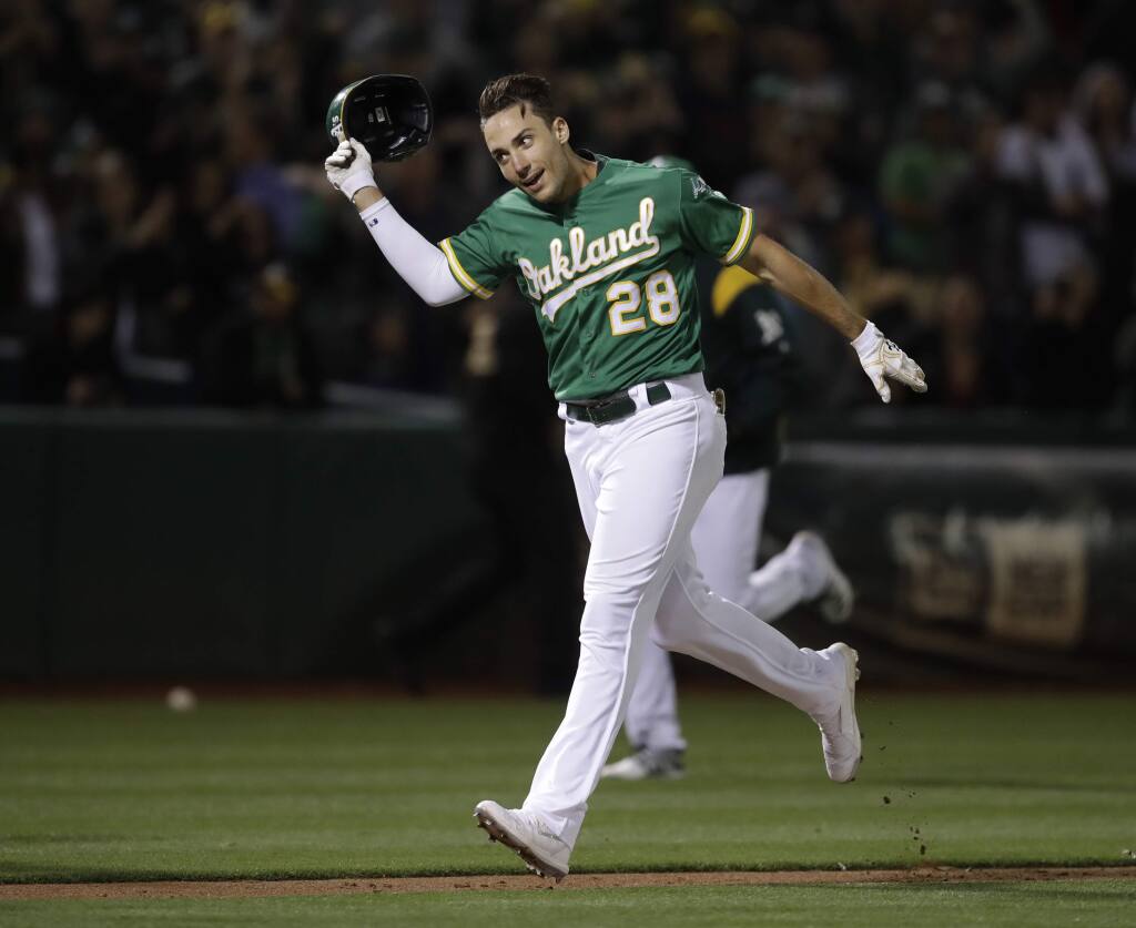 A's win in 10th inning on walk-off home run