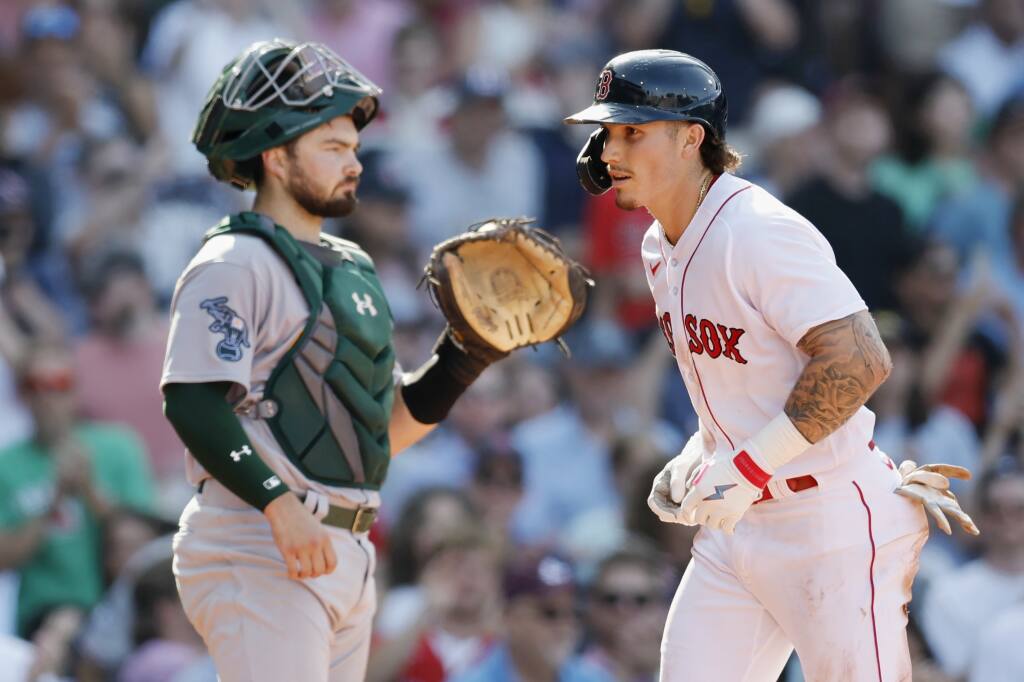Red Sox coast past MLB-worst A's, 10-3