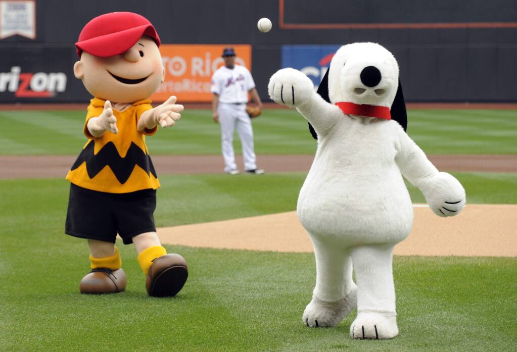 Official Peanuts Charlie Brown And Snoopy Playing Baseball Houston