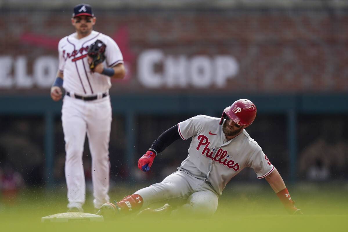 Nick Castellanos brings the chaos, leading Phillies to win over Braves in  NLDS Game 1