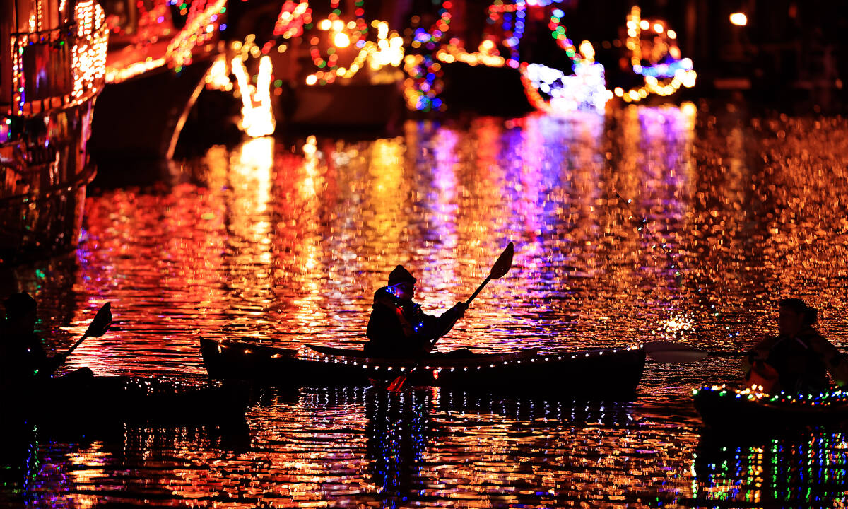 Petaluma’s boat parade lights up holiday night in Rivertown