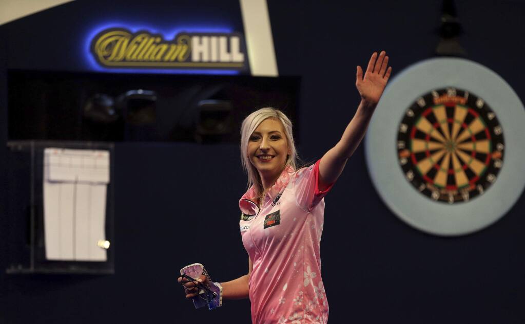 Woman darts for time in history