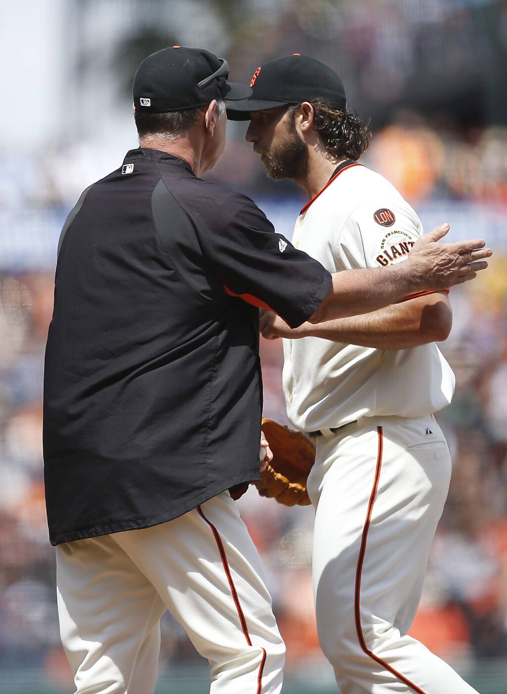 Bumgarner does his thing, pitching Giants to brink of yet another