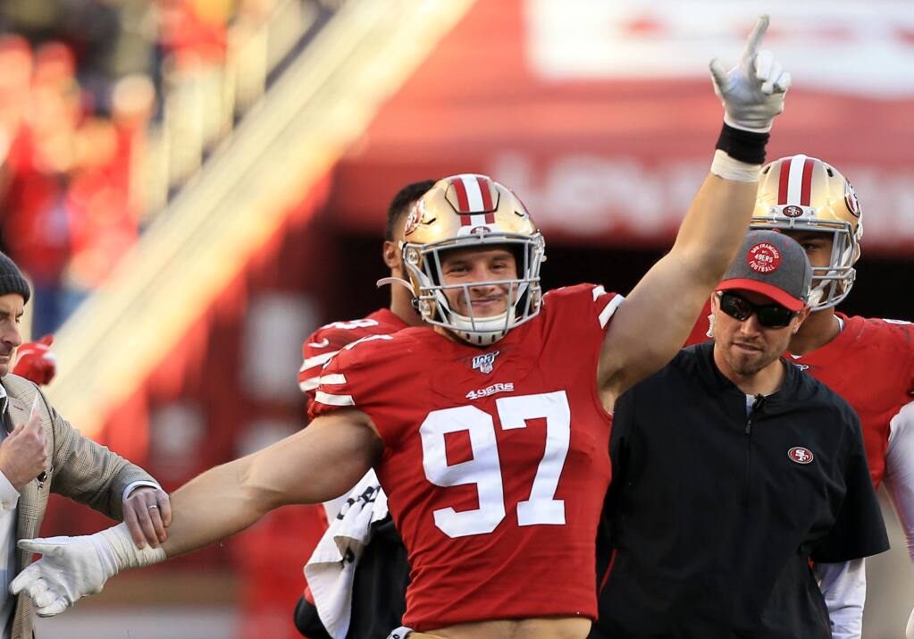 Nick Bosa expected to get full workload in 49ers' Week 2 clash