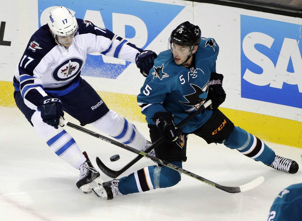 Sharks shut out Jets in home opener