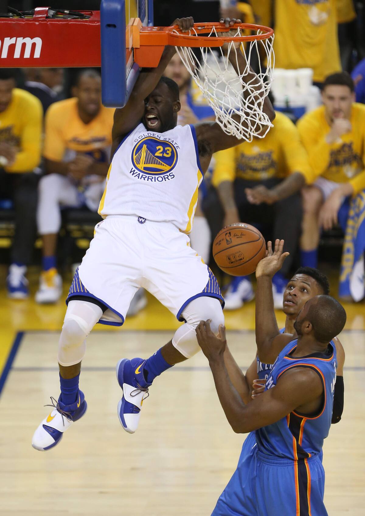 Champion Warriors storm back to beat Thunder and force dramatic Game 7, NBA