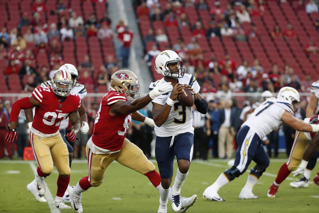 Barber: 49ers-Chargers preseason game an exercise in tedium
