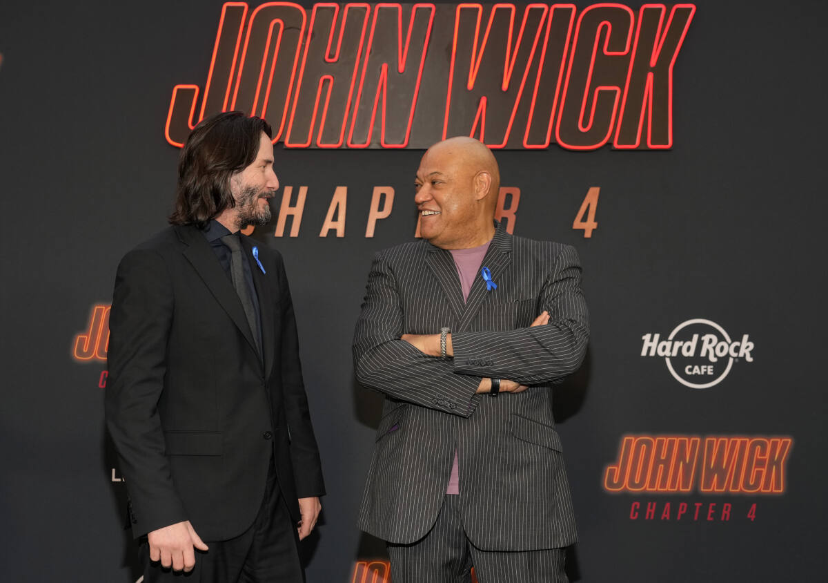 John Wick 2  Keanu Reeves e Laurence Fishburne se encontram em