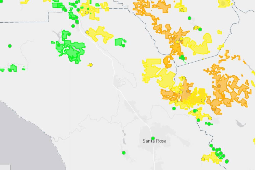 Map: Where PG&E power outages are happening now
