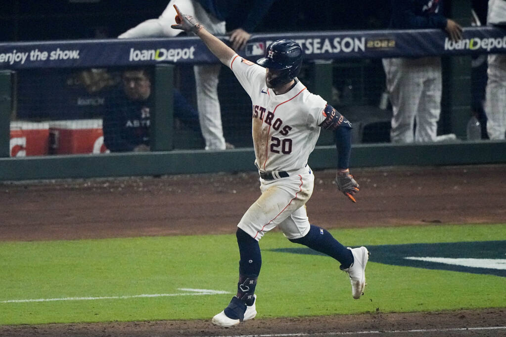 Chas McCormick Gets the Best Reward Ever From Justin Verlander, Ryan  Pressly For Making One of the Greatest Catches in World Series History —  These All-Guts Astros Do It Again