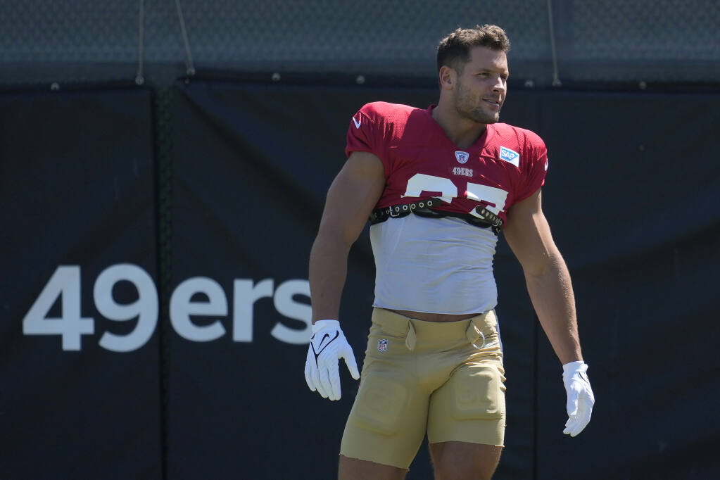Nick Bosa does conditioning work as 49ers practice for Steelers