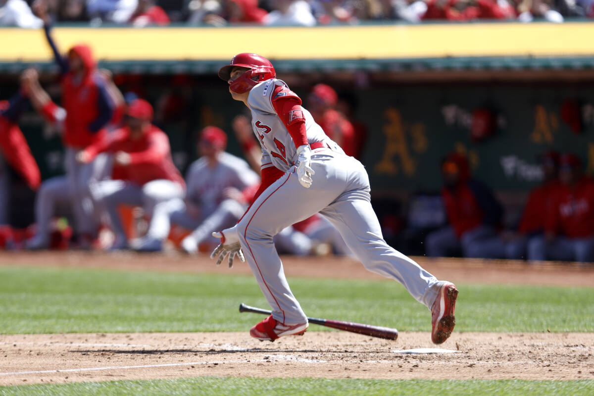 O'Hoppe Hits First HR, Trout, Ohtani Connect in Angels Win Against A's –  NBC Bay Area