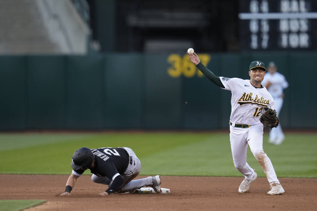 Luis Medina overcomes five walks, pitches five innings to lead A's past  White Sox, 7-4