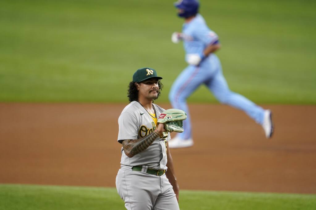Manaea pitches 7 scoreless innings to end skid against Dodgers as