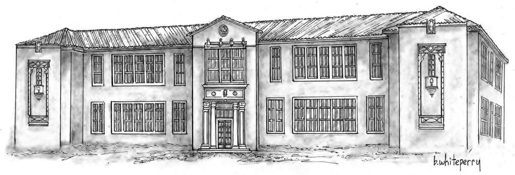 high school building drawing