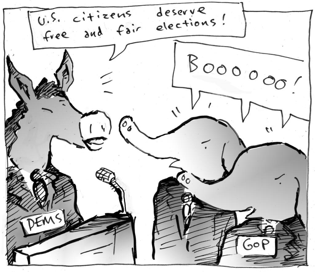 Editorial Cartoon: Voting rights