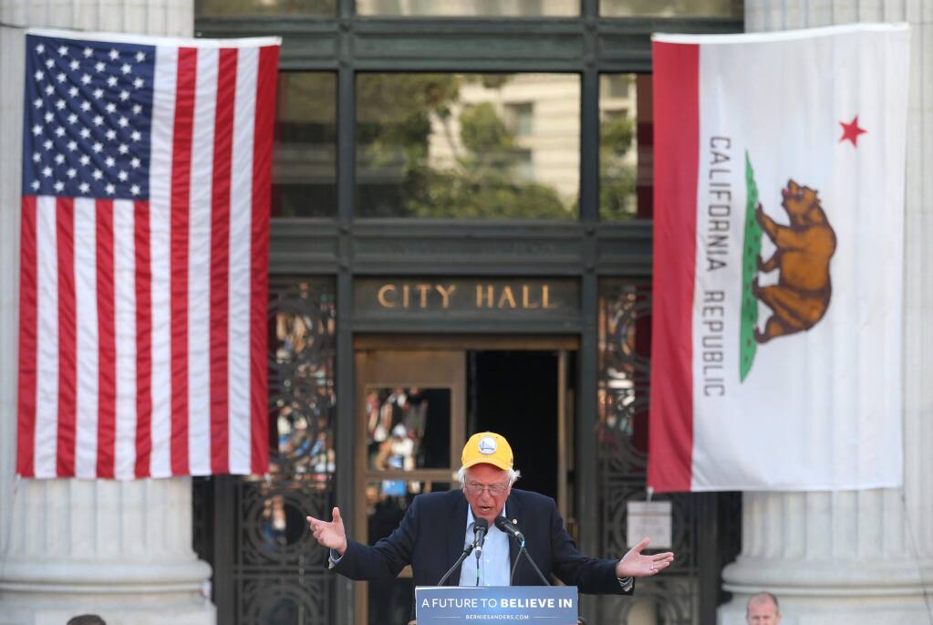 Chute No skydiving Bernie Sanders above Cloverdale Chute No skydiving Bernie Sanders above Cloverdale