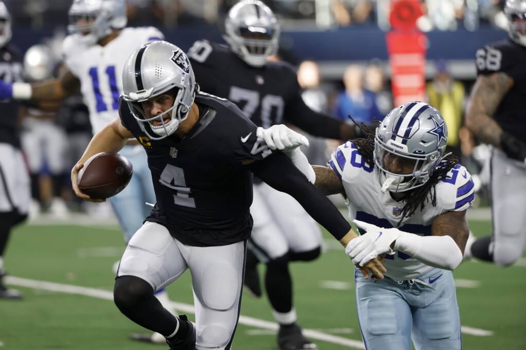 Raiders beat Cowboys 36-33 in overtime on field goal after penalty