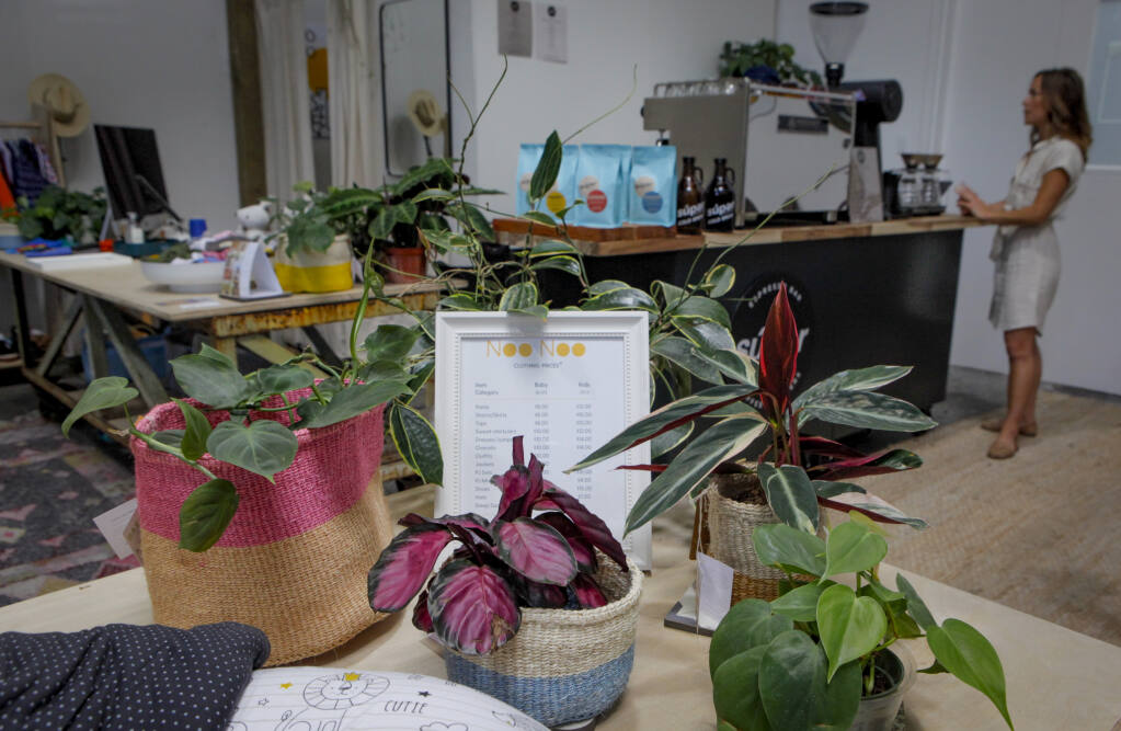 Along with secondhand clothes and a small coffee shop, plants can be purchased at NooNoo in the Watershed in Petaluma._ Monday, July 24, 2023._(CRISSY PASCUAL/ARGUS-COURIER STAFF)