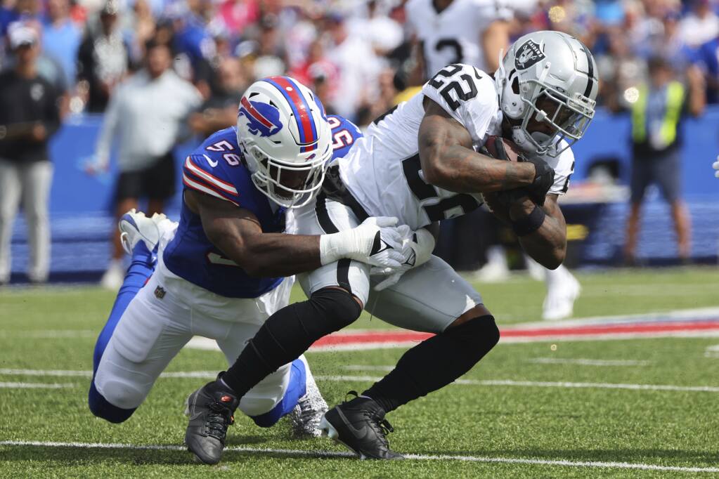 Josh Allen and the Bills bounce back from a season-opening dud with 38-10  rout of the Raiders