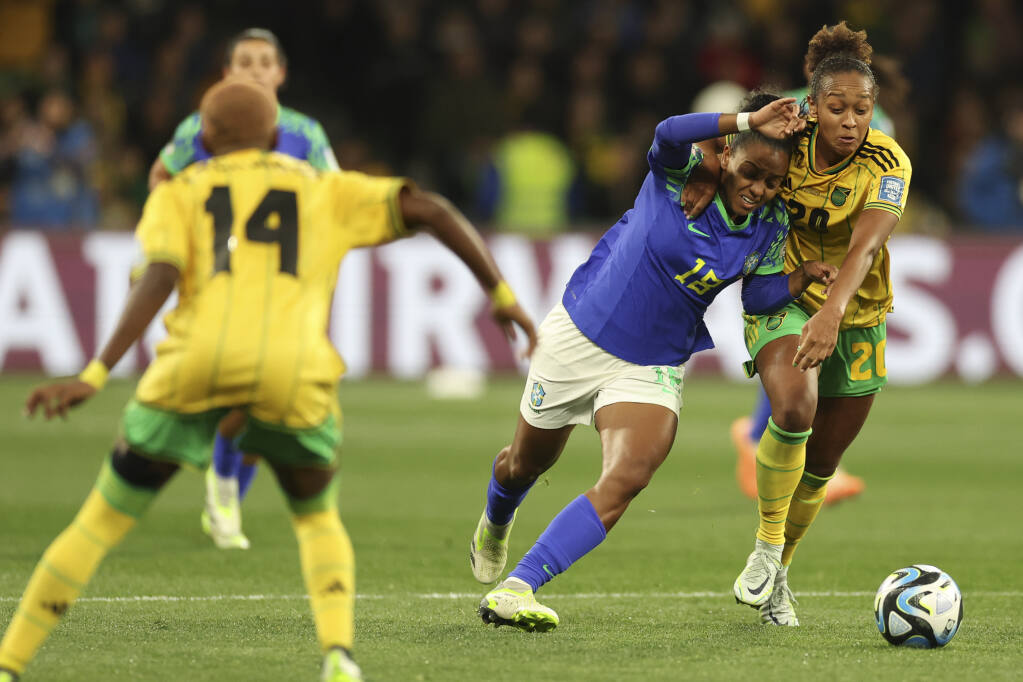 Jamaica reaches knockout round for the first time, eliminating Marta's Brazil at Women's World Cup