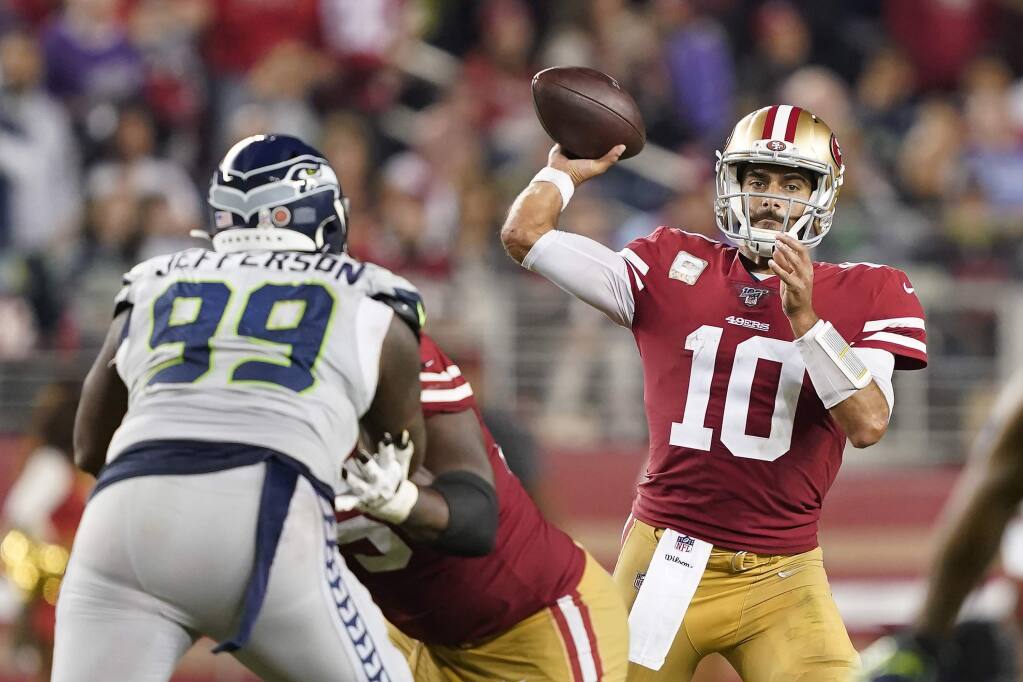 Dropped passes helped doom 49ers against Seahawks
