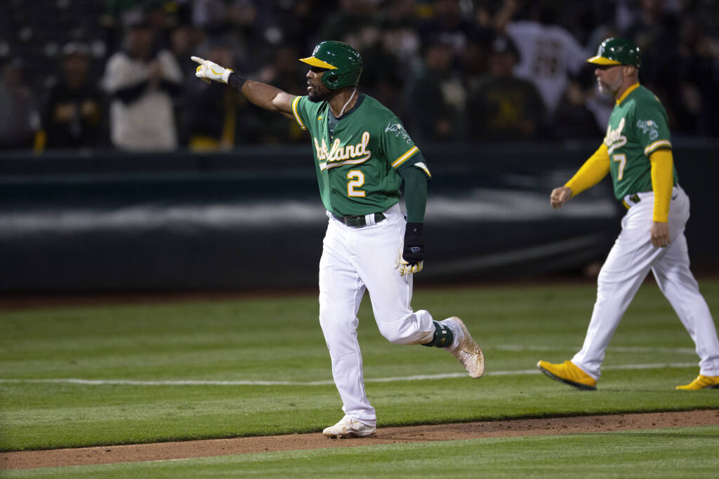 Starling Marte's game-winning home run in 11th inning pushes A's past  Rangers 4-1