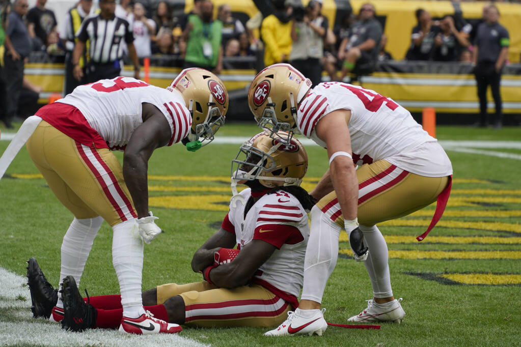 Brock Purdy throws 2 TDs in return from elbow surgery; 49ers drill ...