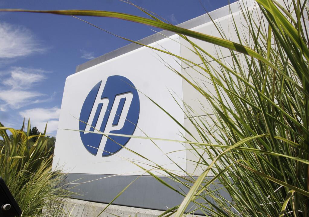 FILE - This Aug. 21, 2012 file photo shows an exterior view of Hewlett-Packard Co. headquarters in Palo Alto, Calif. (AP Photo/Paul Sakuma, File)
