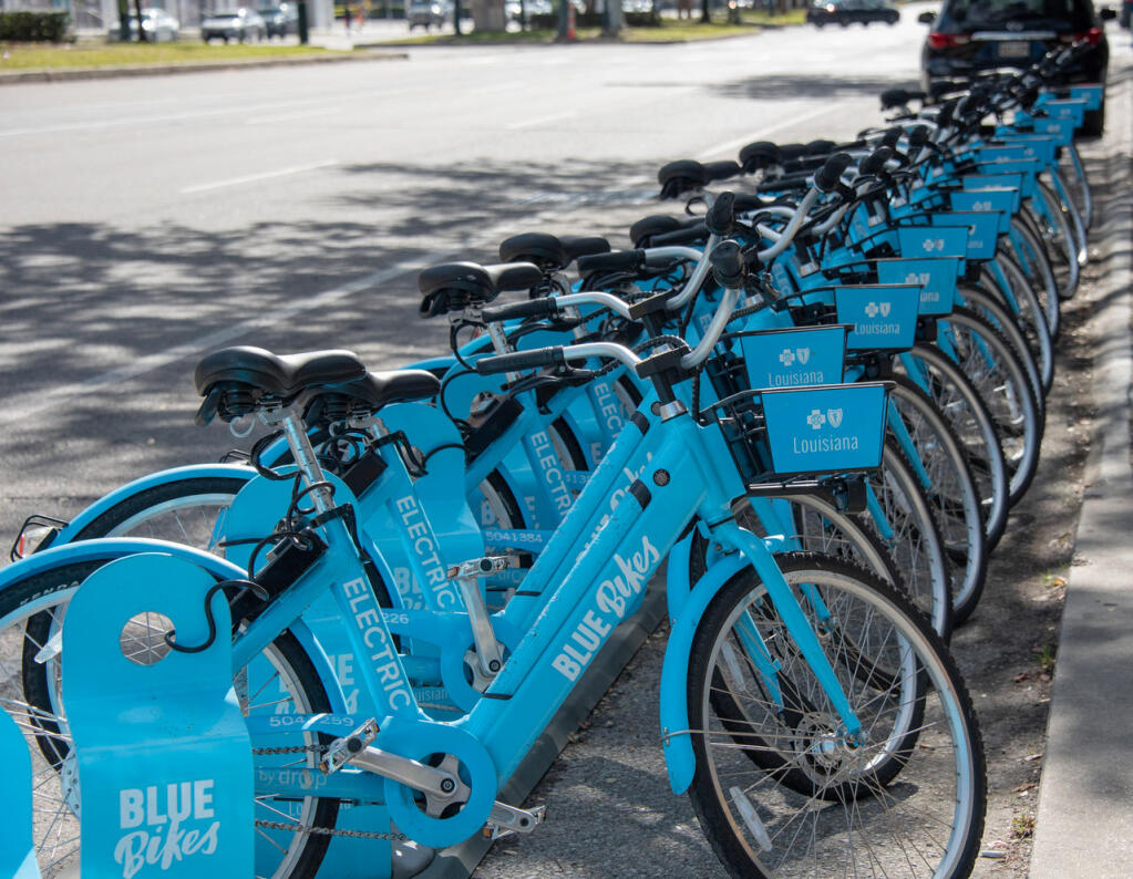 Sonoma County Transportation Authority in 2023 hired Drop Mobility to operate a pilot bike-share service. Drop Mobility manages more than 800 cycles for New Orleans’ Blue Bikes program. (Courtesy: Drop Mobility)
