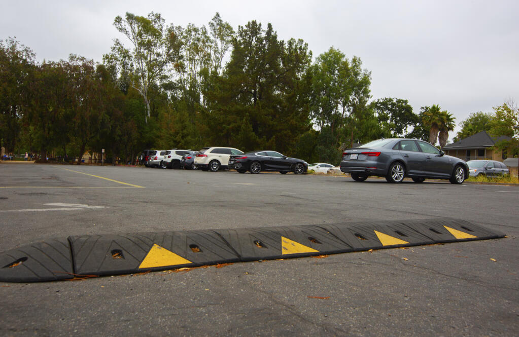 Parking in the Casa Grande lot north of the Plaza could become paid in the coming months, according to a city report.  (Robbi Pengelly/Index-Tribune)