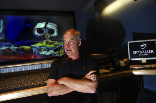 Sound designer Ben Burtt in his workspace at Skywalker Ranch in Marin County, Calif., on Monday, June 16, 2008. He designed sounds for Wall-E and the new Indiana Jones movie.(Liz Hafalia/San Francisco Chronicle via AP)