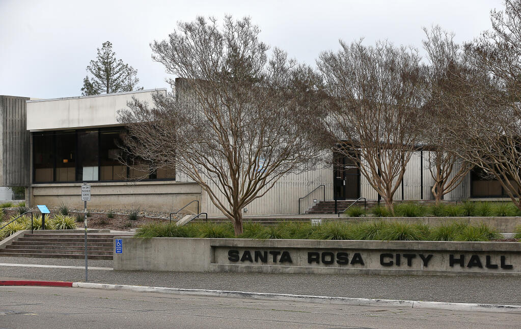 Santa Rosa will limit public comments during council, boards and commission meetings to in-person and emailed comments. (Christopher Chung / The Press Democrat file)