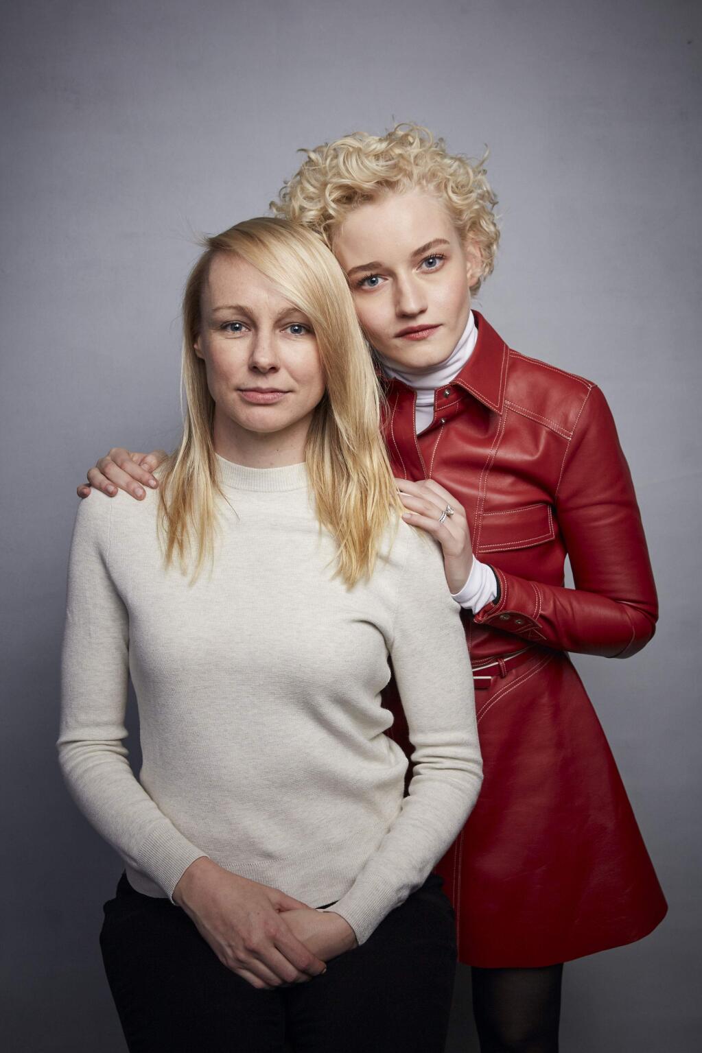 Writer/director Kitty Green, left, and Julia Garner pose for a portrait to promote the film 'The Assistant' at the Music Lodge during the Sundance Film Festival on Sunday, Jan. 26, 2020, in Park City, Utah. (Photo by Taylor Jewell/Invision/AP)
